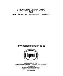 Structural Design Guide for Hardwood Plywood, HP-SG-1996